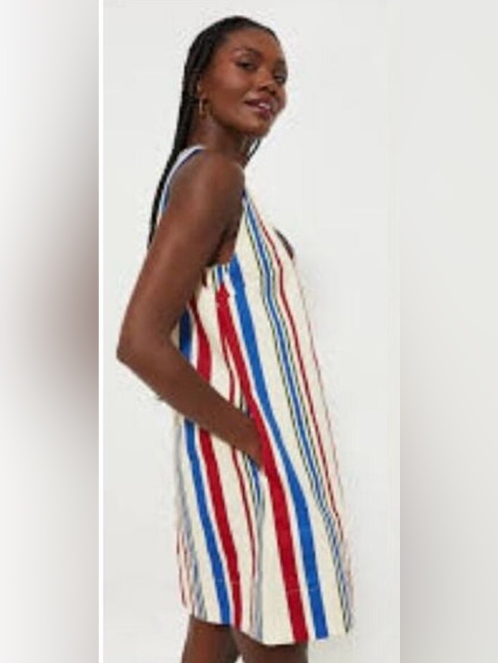 Pomander Place | NEW Americana Stripe Kira V-neckline Mini Dress Size XS
